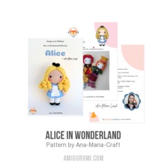Alice in Wonderland amigurumi pattern by Ana Maria Craft