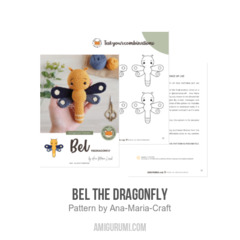 Bel the Dragonfly amigurumi pattern by Ana Maria Craft