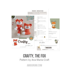 Crafty, the Fox amigurumi pattern by Ana Maria Craft