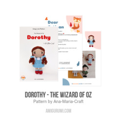 Dorothy - The Wizard of Oz amigurumi pattern by Ana Maria Craft