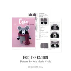 Eric, the racoon amigurumi pattern by Ana Maria Craft