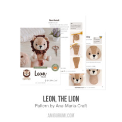 Leon, the Lion amigurumi pattern by Ana Maria Craft
