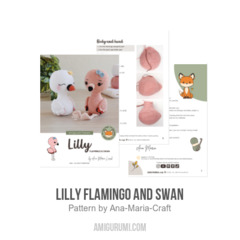 Lilly Flamingo and Swan amigurumi pattern by Ana Maria Craft
