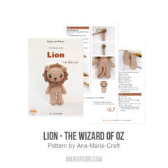 Lion - The Wizard of Oz amigurumi pattern by Ana Maria Craft