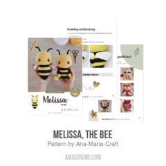 Melissa, the bee amigurumi pattern by Ana Maria Craft