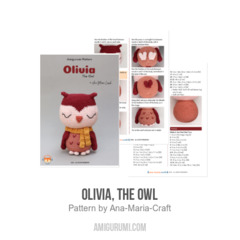 Olivia, the owl amigurumi pattern by Ana Maria Craft