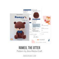 Romeo, the otter amigurumi pattern by Ana Maria Craft