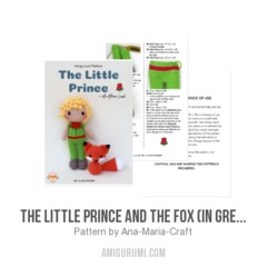 The Little Prince and the Fox (in green clothes) amigurumi pattern by Ana Maria Craft