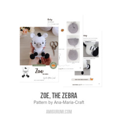 Zoe, the Zebra amigurumi pattern by Ana Maria Craft