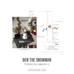 BEN the snowman amigurumi pattern by valentin.c
