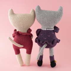Amanda & Manuela, the cat friends amigurumi pattern by Kurumi