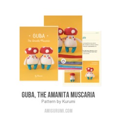 Guba, the amanita muscaria amigurumi pattern by Kurumi