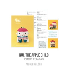 Nui, the apple child amigurumi pattern by Kurumi