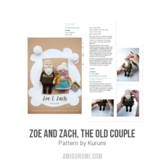 Zoe and Zach, the old couple amigurumi pattern by Kurumi