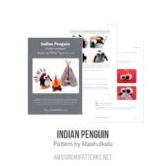 Indian Penguin amigurumi pattern by Masha Pogorielova (mashutkalu)