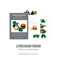 Leprechaun Penguin amigurumi pattern by Masha Pogorielova (mashutkalu)