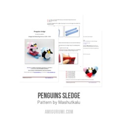 Penguins sledge amigurumi pattern by Masha Pogorielova (mashutkalu)