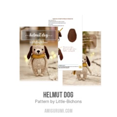 Helmut Dog amigurumi pattern by Little Bichons