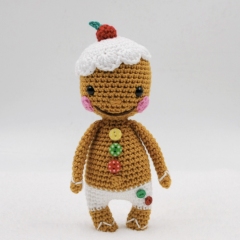 Josh the gingerbread man amigurumi pattern by Little Bichons