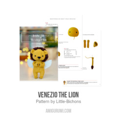 Venezio the lion amigurumi pattern by Little Bichons