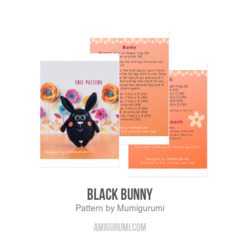 Black Bunny amigurumi pattern by Mumigurumi
