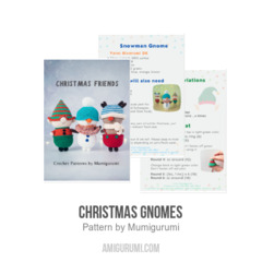 Christmas Gnomes amigurumi pattern by Mumigurumi