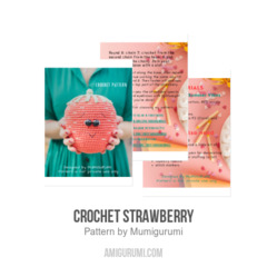 Crochet Strawberry amigurumi pattern by Mumigurumi