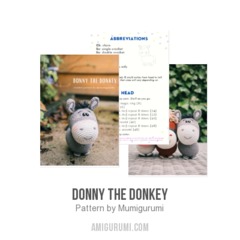 Donny the Donkey amigurumi pattern by Mumigurumi