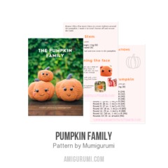 Pumpkin Family amigurumi pattern by Mumigurumi
