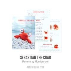 Sebastian the Crab amigurumi pattern by Mumigurumi