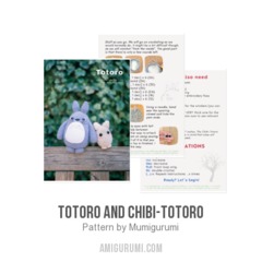 Totoro and Chibi-Totoro amigurumi pattern by Mumigurumi