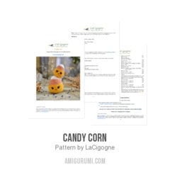 Candy corn amigurumi pattern by LaCigogne