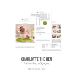 Charlotte the hen amigurumi pattern by LaCigogne