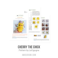 Cherry the chick amigurumi pattern by LaCigogne