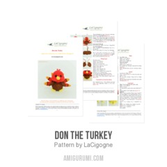 Don the turkey amigurumi pattern by LaCigogne
