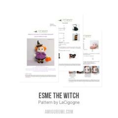Esme the witch amigurumi pattern by LaCigogne