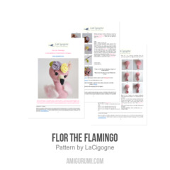 Flor the flamingo amigurumi pattern by LaCigogne