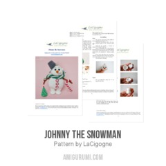 Johnny the snowman amigurumi pattern by LaCigogne