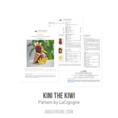 Kini the kiwi amigurumi pattern by LaCigogne