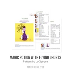 Magic potion with flying ghosts amigurumi pattern by LaCigogne