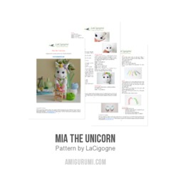 Mia the unicorn amigurumi pattern by LaCigogne