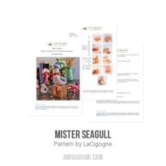 Mister Seagull amigurumi pattern by LaCigogne