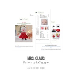 Mrs. Claus amigurumi pattern by LaCigogne