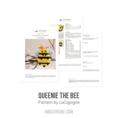 Queenie the bee amigurumi pattern by LaCigogne