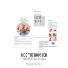 Rico the rooster amigurumi pattern by LaCigogne