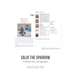 Salvi the sparrow amigurumi pattern by LaCigogne
