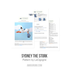 Sydney the stork amigurumi pattern by LaCigogne