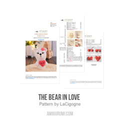 The Bear in Love  amigurumi pattern by LaCigogne