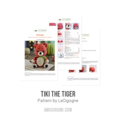 Tiki the tiger amigurumi pattern by LaCigogne