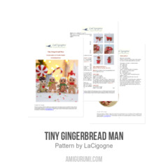 Tiny gingerbread man amigurumi pattern by LaCigogne